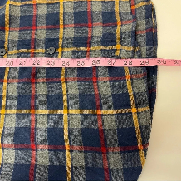 J Crew Shirt Mens Large Multicolor Plaid Long Sleeve Flannel Button Down Cotton - Picture 8 of 8